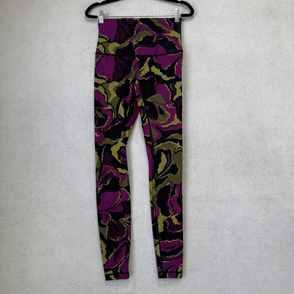 Lululemon Leggings Womens 6 Camo High Rise Ankle Yoga Pants Athletic Workout